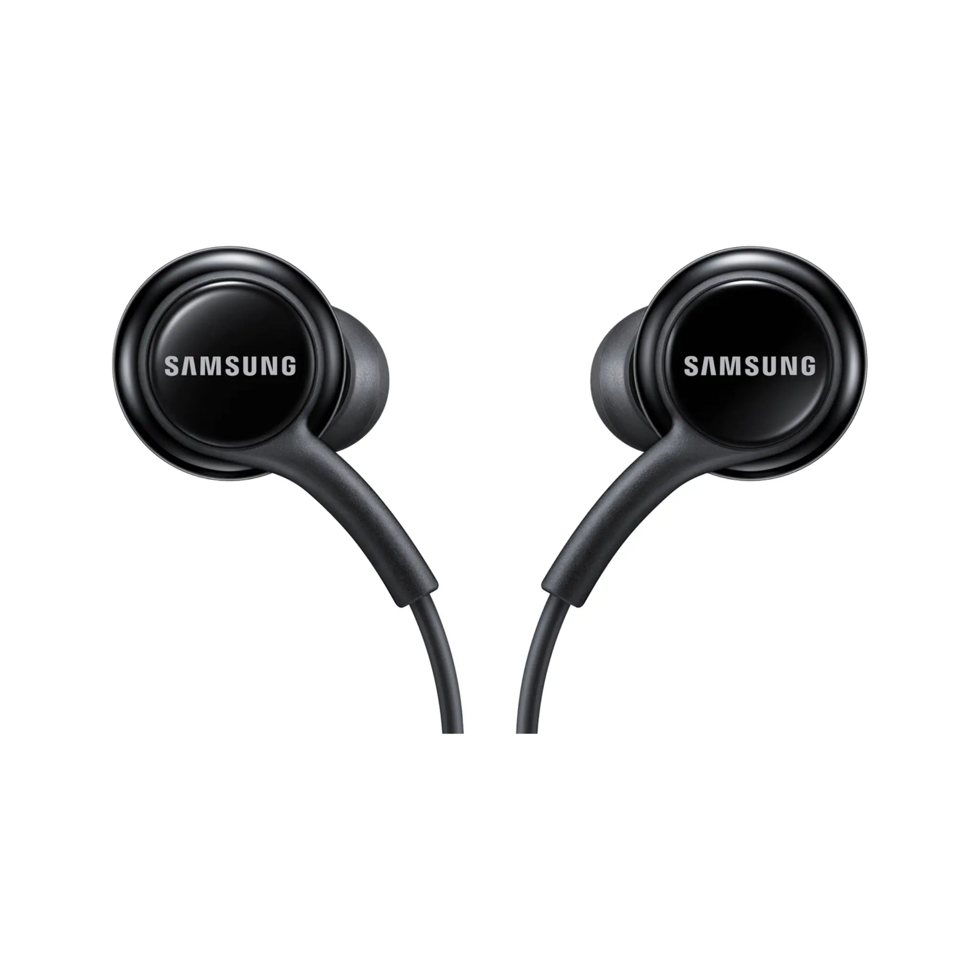 Das Bild zeigt die Samsung EO‑IA500BB In‑Ear‑Kopfhörer in Schwarz in der Frontansicht.