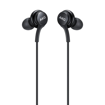 Das Bild zeigt die Samsung EO‑IC100 In‑Ear‑Kopfhörer in Schwarz aus der Nahansicht.