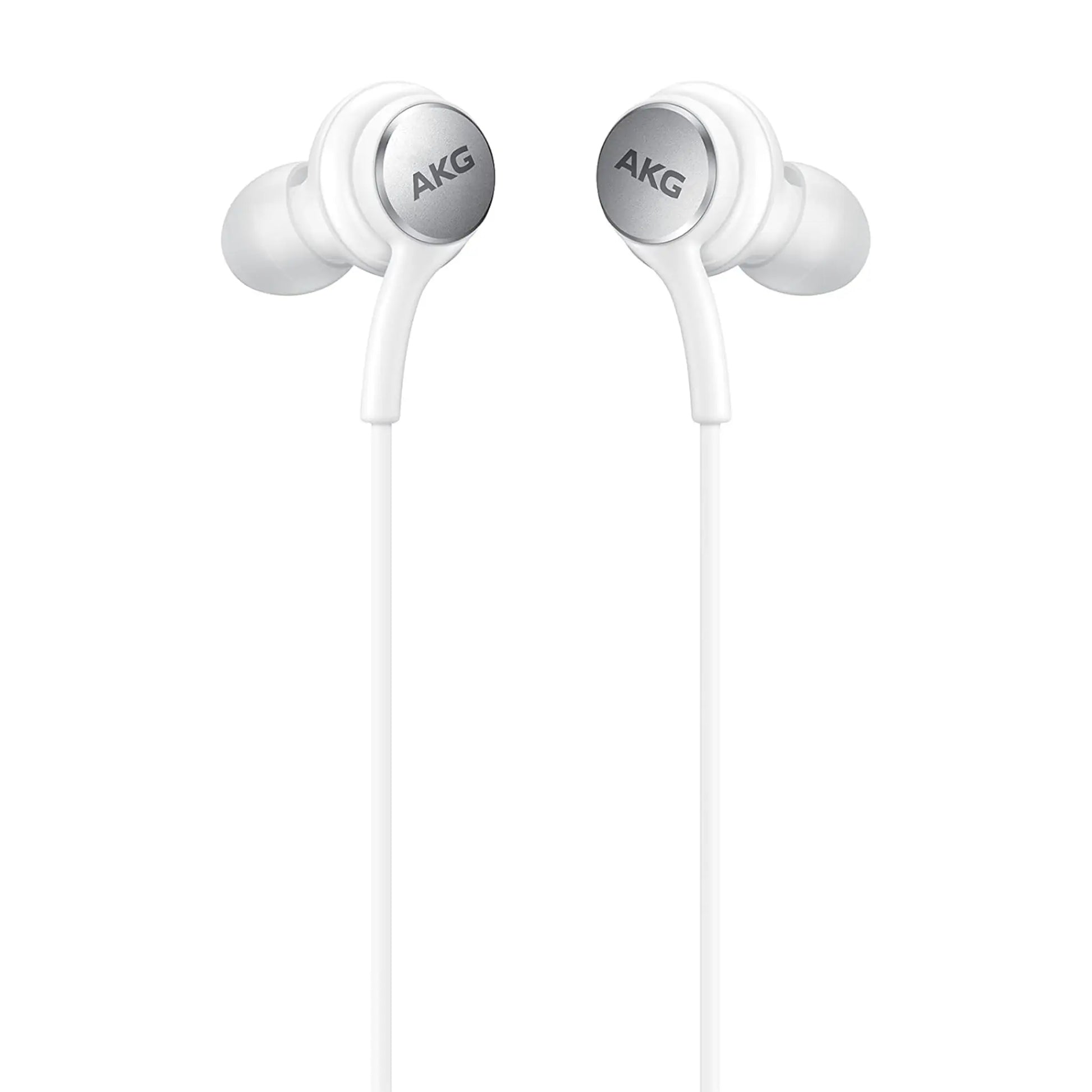 Das Bild zeigt die Samsung EO‑IC100 In‑Ear‑Kopfhörer in Weiß aus der Seitenansicht.