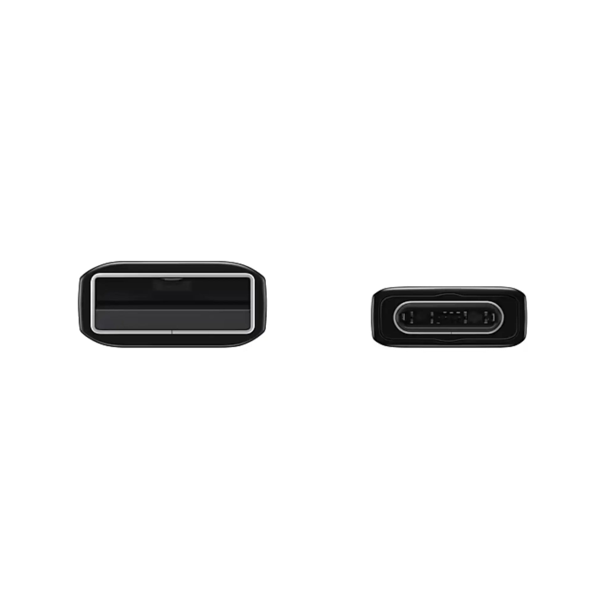 Das Bild zeigt das Samsung EP‑DG930 IBEGWW Ladekabel in Schwarz – 2‑in‑1-Kabel für Micro‑USB und USB‑C. Das Kabel wird in der Detailansicht angezeigt.
