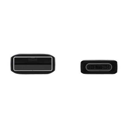 Das Bild zeigt das Samsung EP-DN930 Ladekabel USB-C in Schwarz aus der Detailansicht.
