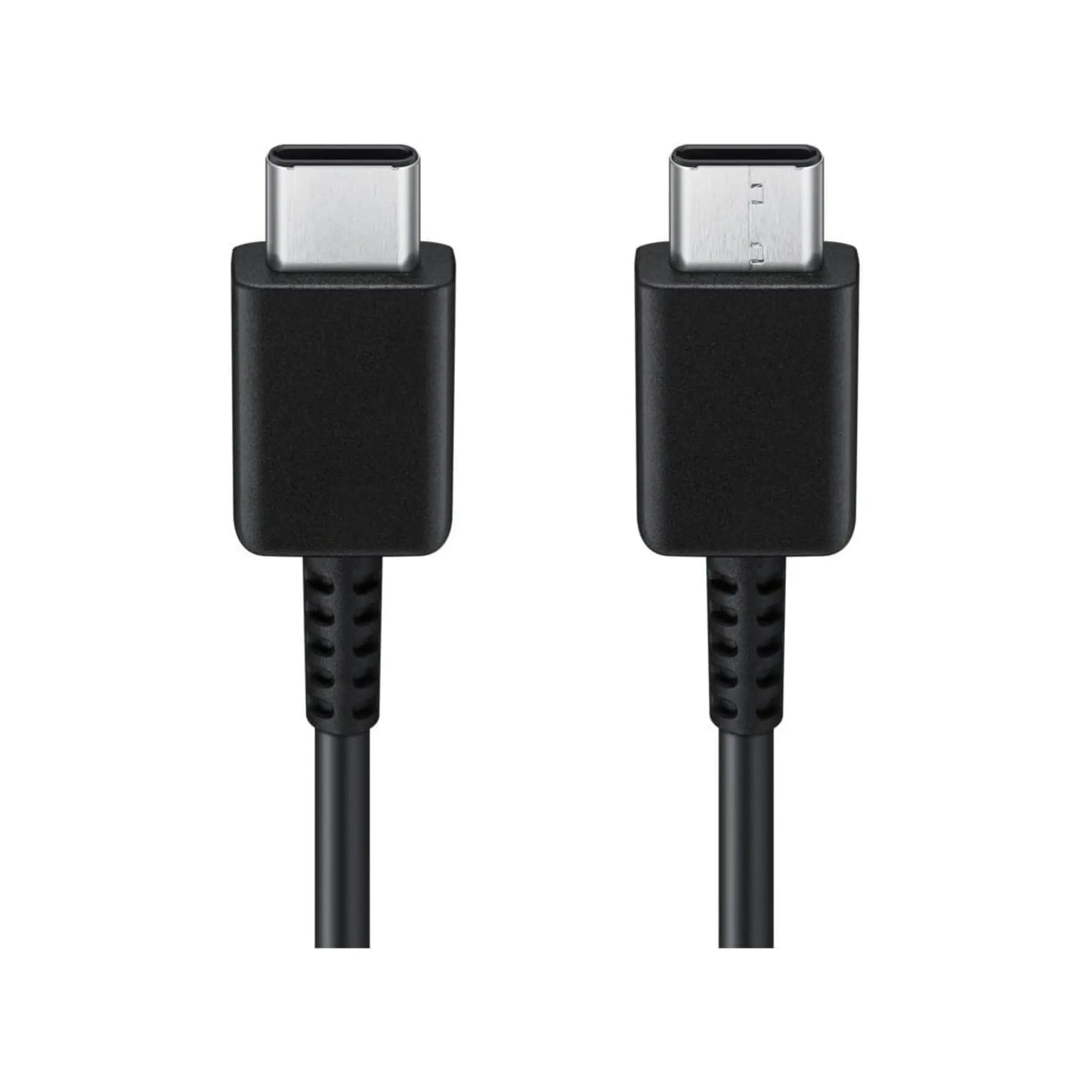 Das Bild zeigt das Samsung EP-DN970 Datenkabel in Schwarz aus der Nahansicht.