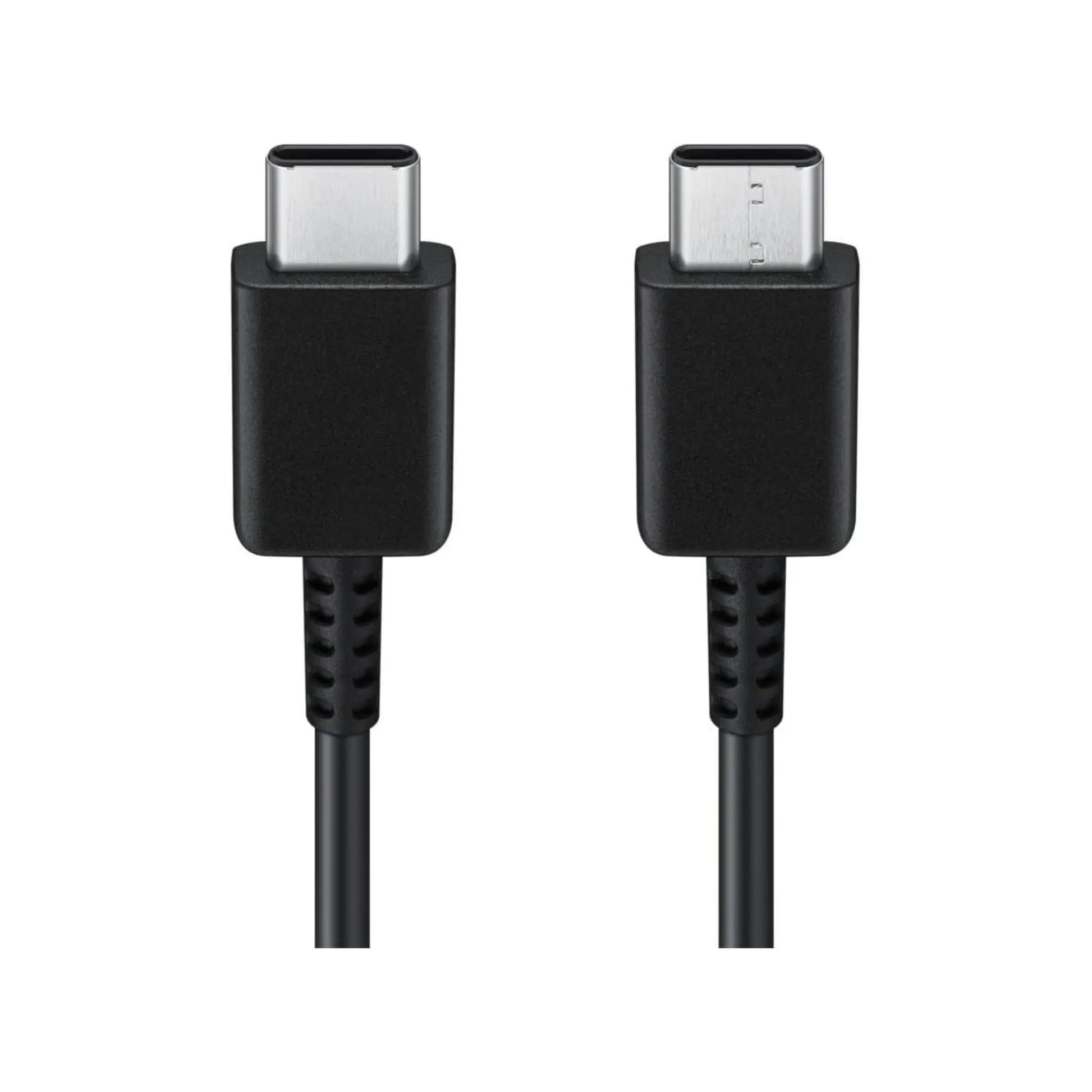 Das Bild zeigt das Samsung EP-DN970 Datenkabel in Schwarz aus der Nahansicht.
