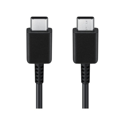 Das Bild zeigt das Samsung EP-DN970 Datenkabel in Schwarz aus der Nahansicht.