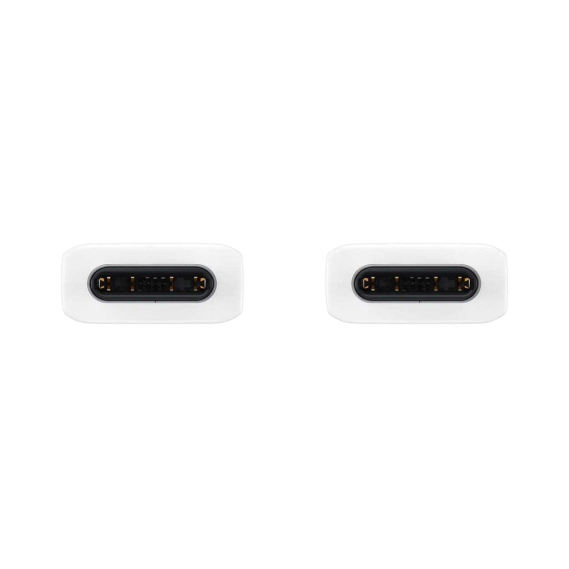 Das Bild zeigt das Samsung EP-DN970 Datenkabel in Weiß. Die Ansicht zeigt beide USB-C Verbindungen. 