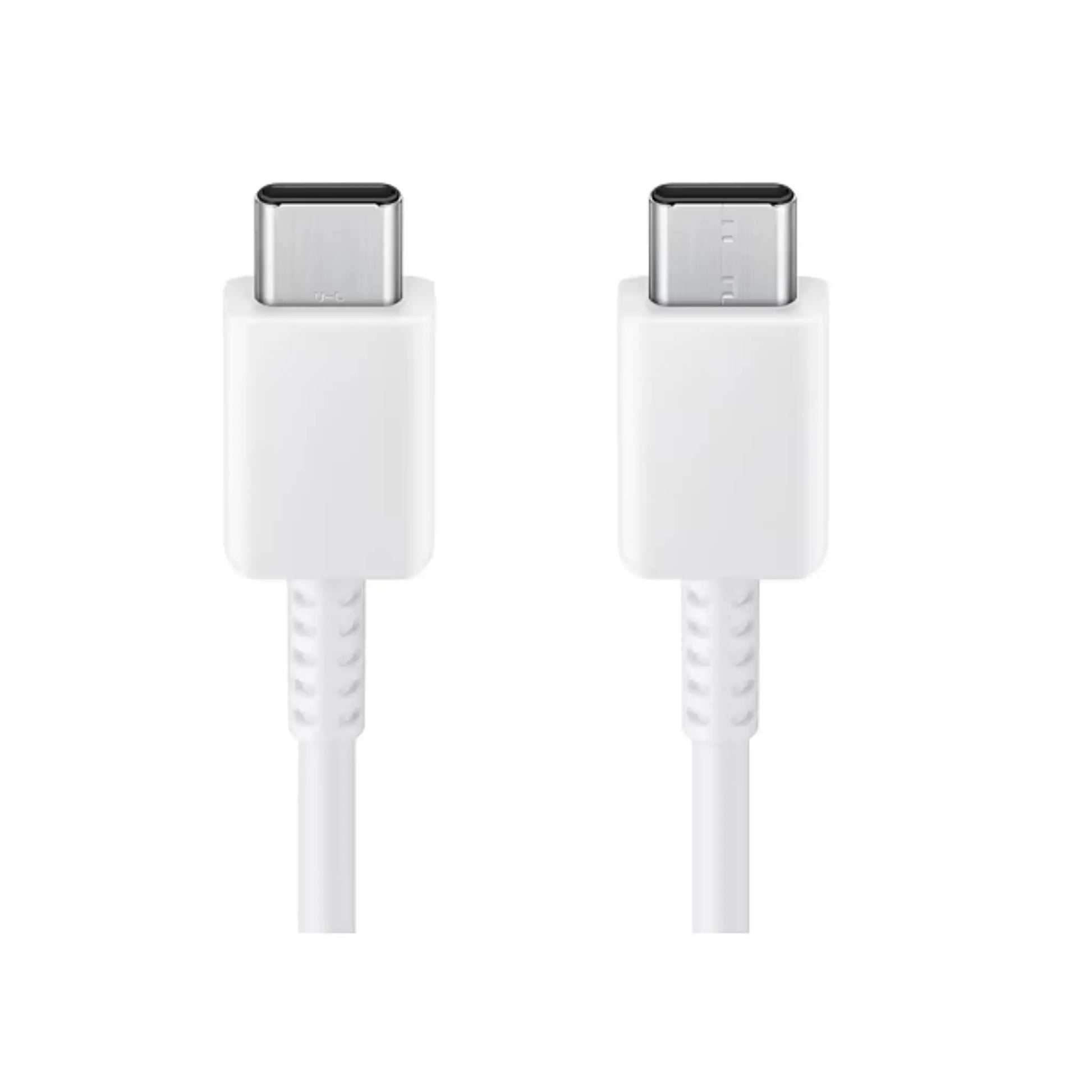 Das Bild zeigt das Samsung EP-DX310 Datenkabel USB-C in Weiß aus der Nahansicht.