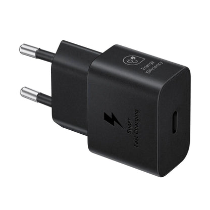 Schwarzes Samsung EP-T2510N Handy-Ladegerät mit 25W Leistung für schnelles Laden von USB-C-Geräten