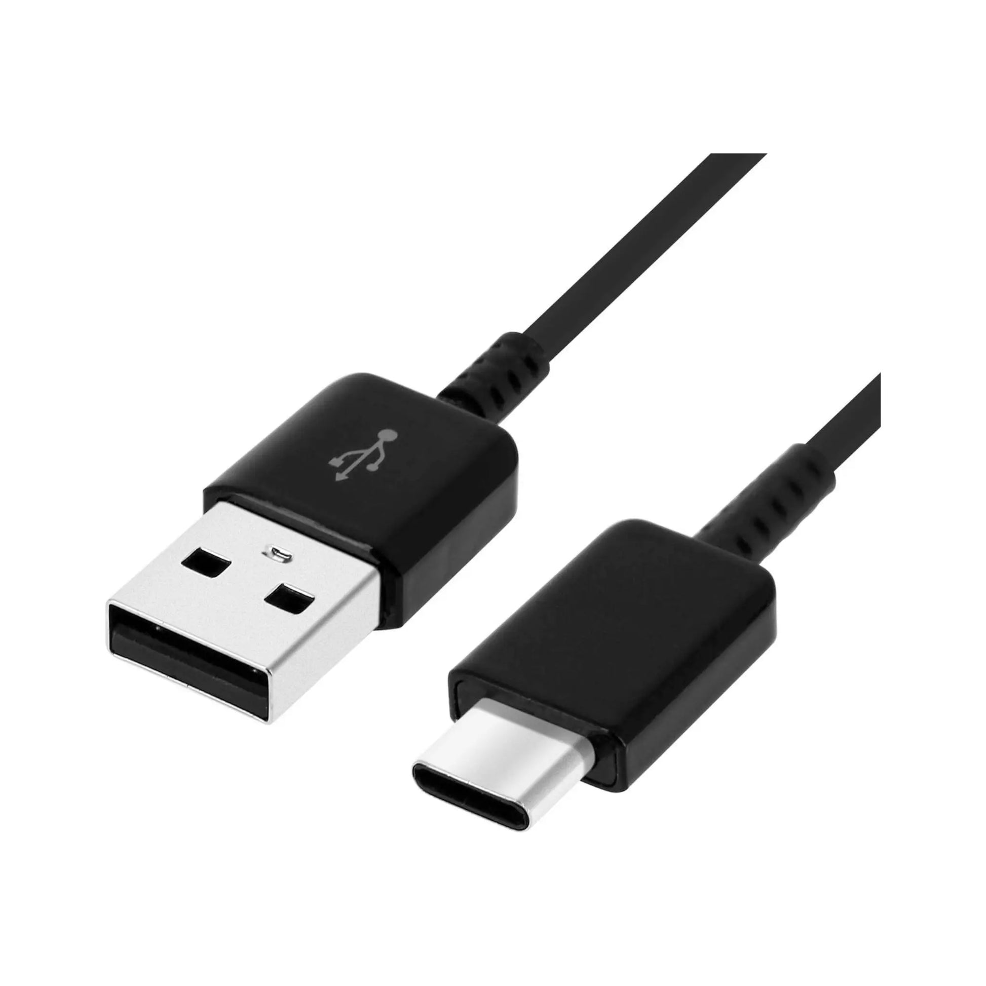 Das Bild zeigt das Samsung Ladekabel in Schwarz mit einer Kabellänge von 1 Meter.