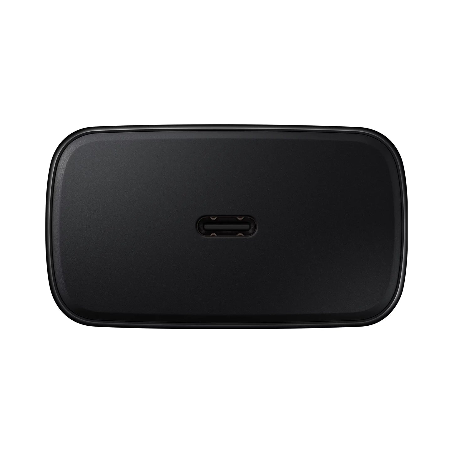 Das Bild zeigt das Samsung EP‑TA845 Ladegerät mit 45 W in Schwarz aus der Detailansicht.