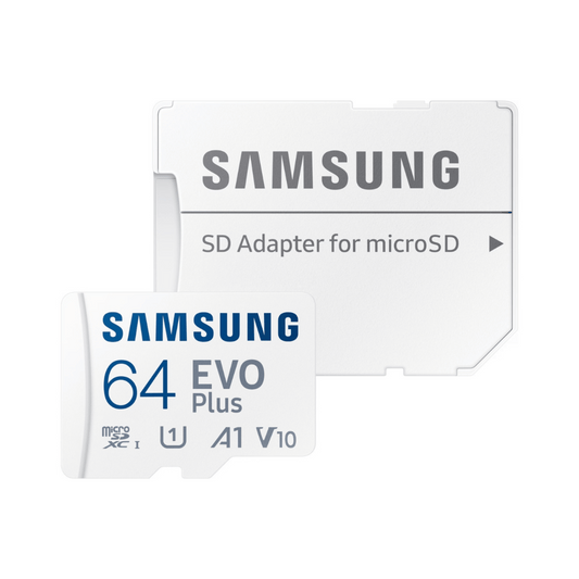 Samsung EVO Plus microSD UHS-I Speicherkarte 64 GB mit Adapter für hohe Geschwindigkeit und Zuverlässigkeit