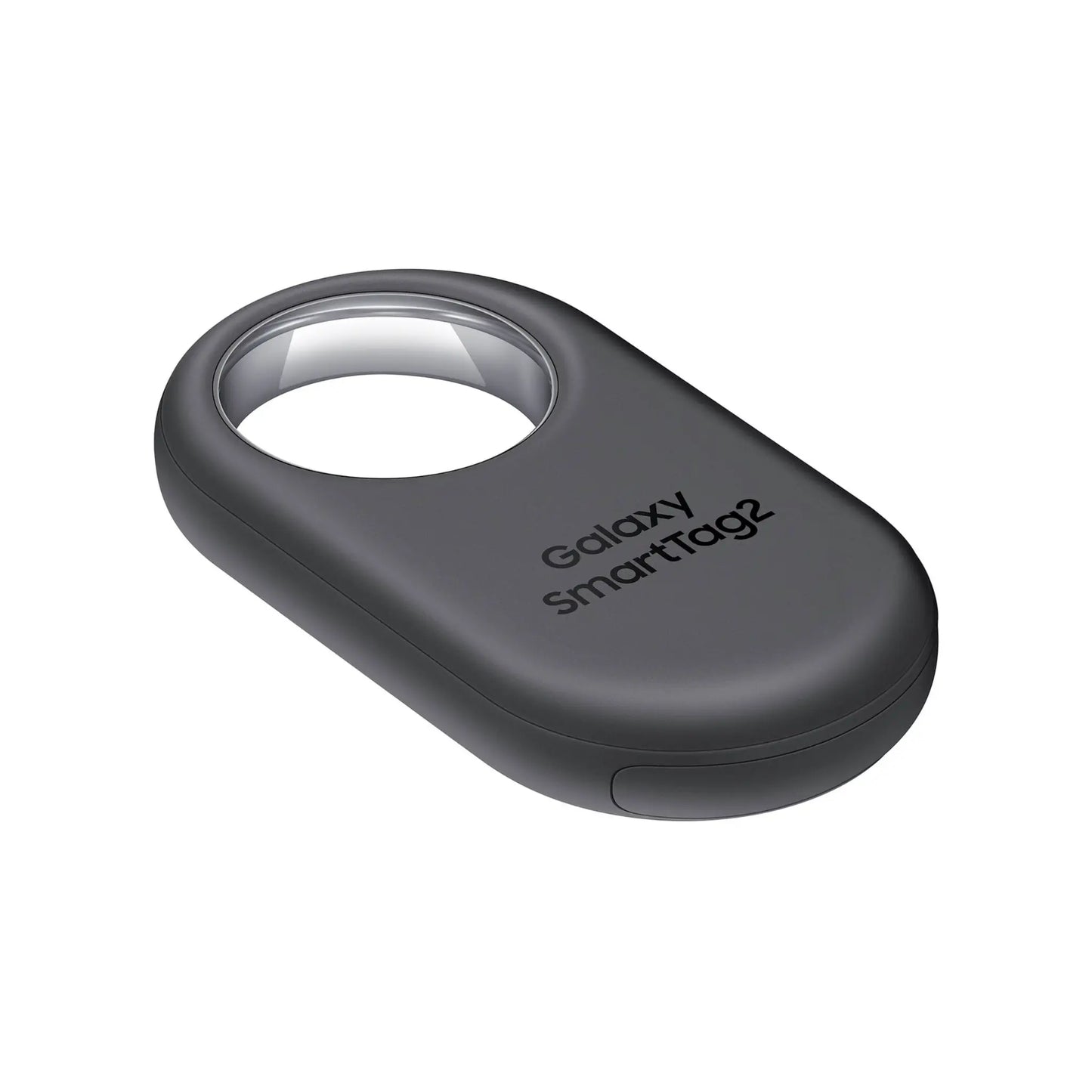 Das Bild zeigt den Samsung Galaxy Smart Tag 2 Bluetooth Tracker in Schwarz.