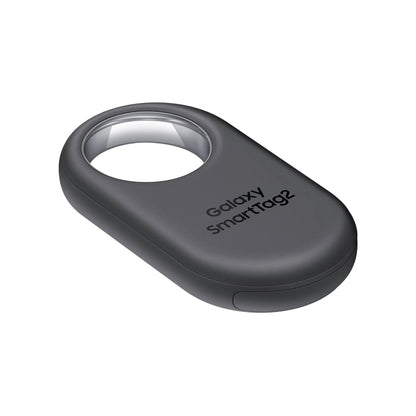 Das Bild zeigt den Samsung Galaxy Smart Tag 2 Bluetooth Tracker in Schwarz.