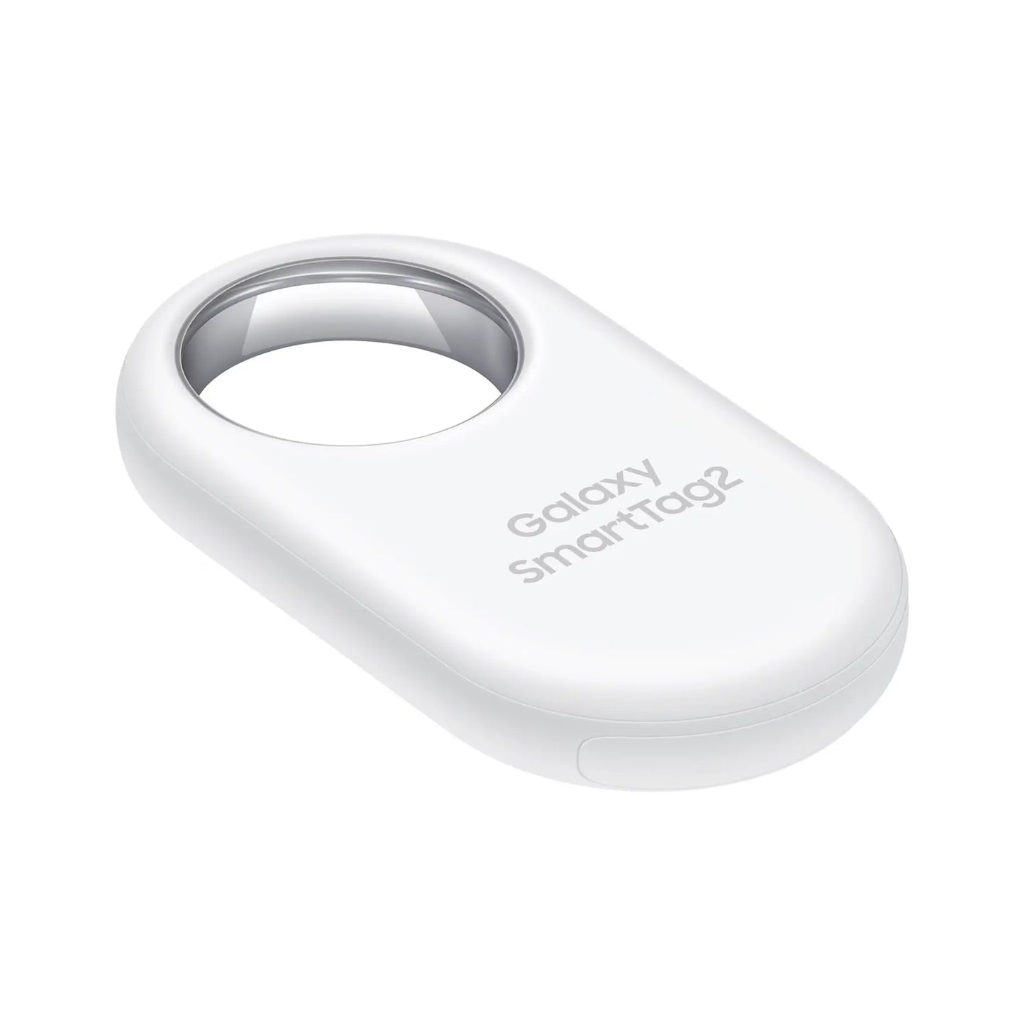 Das Bild zeigt den Samsung Galaxy Smart Tag 2 Bluetooth Tracker in Weiß.