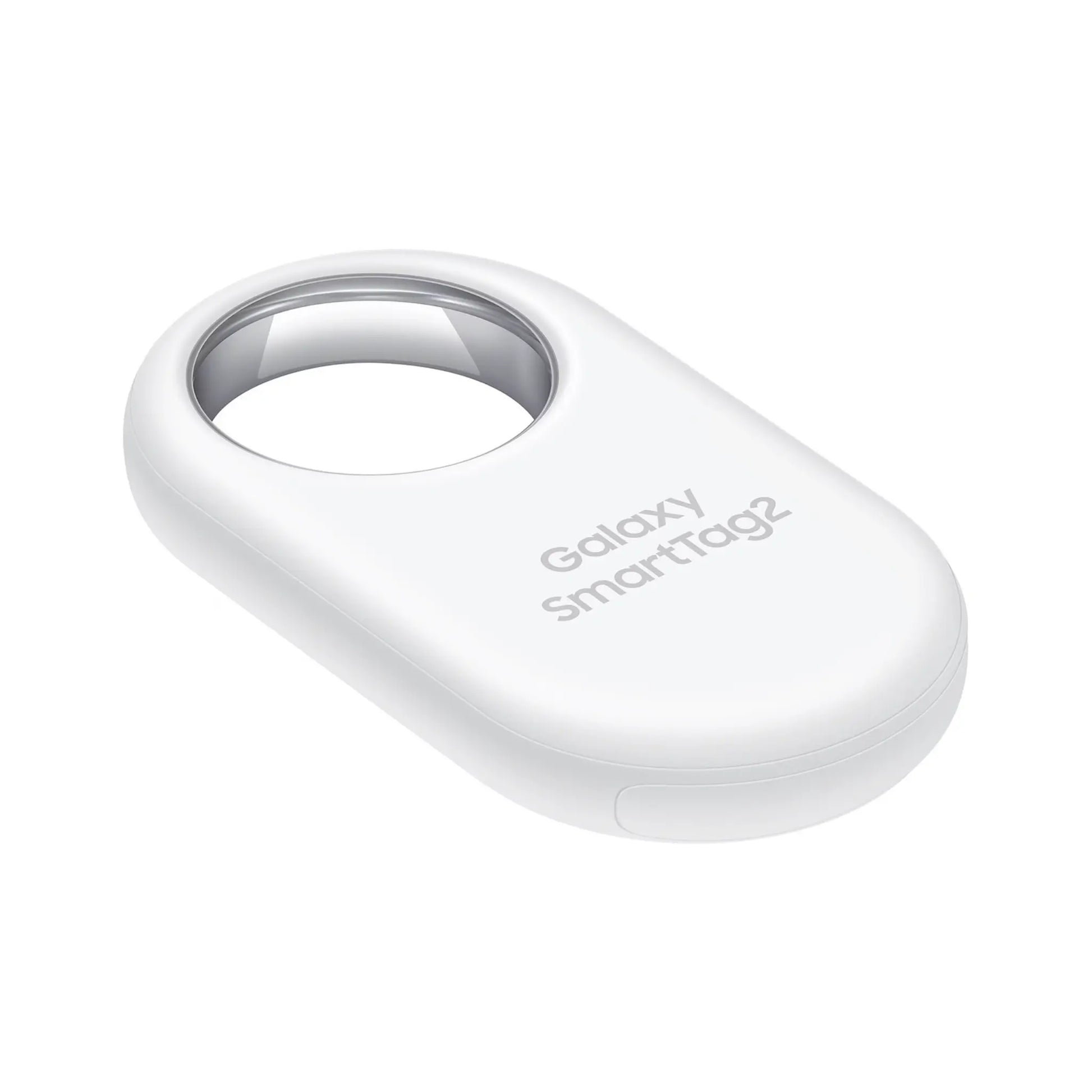 Das Bild zeigt den Samsung Galaxy Smart Tag 2 Bluetooth Tracker in Weiß.