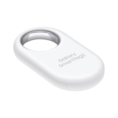 Das Bild zeigt den Samsung Galaxy Smart Tag 2 Bluetooth Tracker in Weiß.