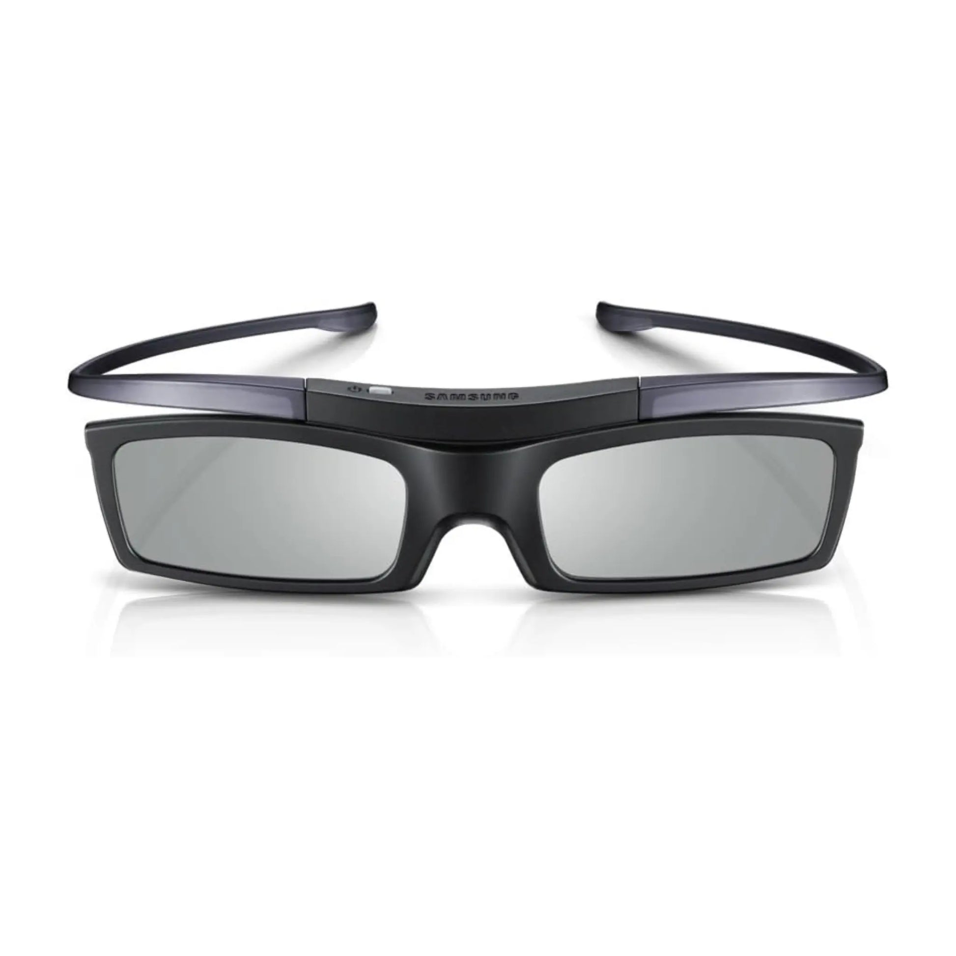 Das Bild zeigt die Samsung SSG-5100GB/XC 3D-Active-Shutter-Brille in Schwarz aus der Frontansicht. 