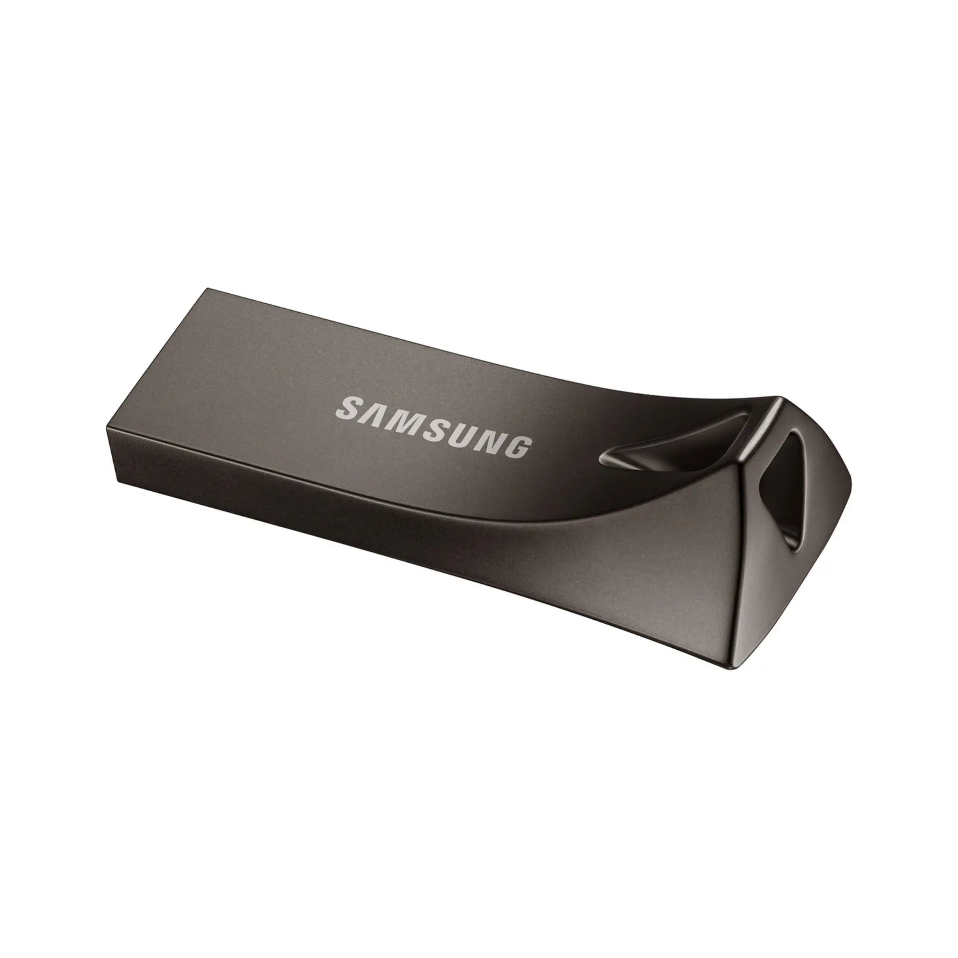 Das Bild zeigt den Samsung USB 3.1 Flash Drive Bar Plus USB-Stick mit 128 GB in der Schrägansicht. 