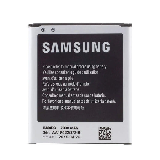 Auf diesem Produktbild wird der Samsung Akku B450BC Li-Ion 3.7 Volt 2000 mAh abgebildet