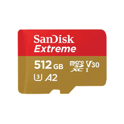 SanDisk Extreme microSDXC Speicherkarte 512 GB für hohe Geschwindigkeit und großen Speicher.