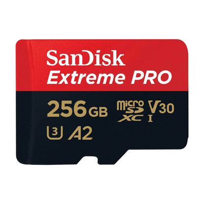 SanDisk Extreme Pro microSDXC UHS-1 Speicherkarte 256 GB für schnelle Datenübertragung und hohe Leistung.