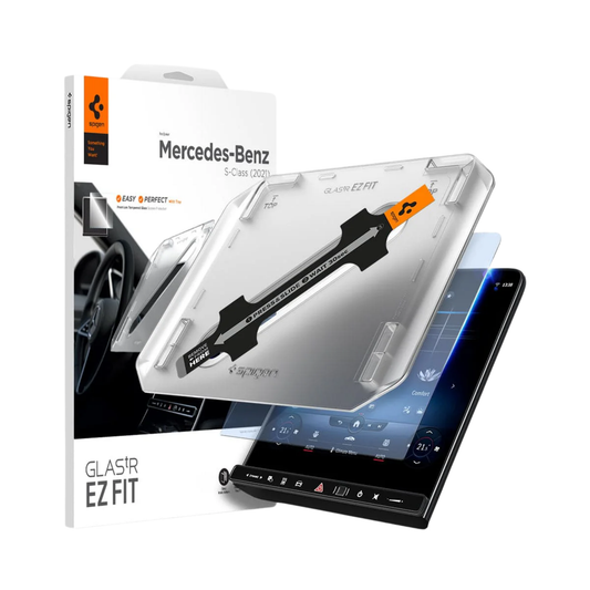 Spigen Für Mercedes Benz Glass tR EZ Fit Crystal Clear Screen Protector 2 Pack - E-Class 2021/2020
