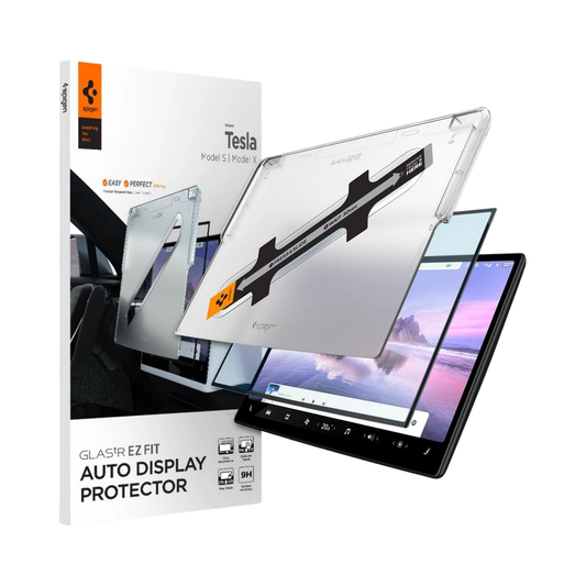 Spigen Für Tesla Screen Protector tR EZ Fit 1 Pack, FC black - Model S/X(2021/2022) 17"