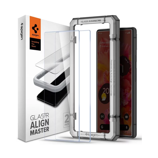 Spigen Glas.tR AlignMaster 2 Pack, clear - für Pixel 6