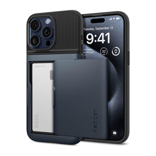 Spigen Slim Armor CS, metal slate - für iPhone 15 Pro Max
