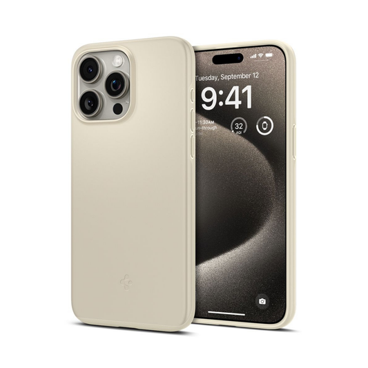 Spigen Thin Fit, mute beige - für iPhone 15 Pro Max