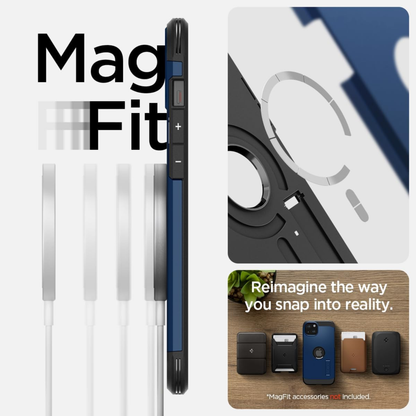 Spigen Tough Armor MagSafe, navy blue - für iPhone 15