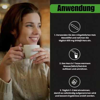 Original Resin Shilajit Himalaya Harz 100 % Rein Vegan Ohne Zusatzstoffe ESFA Laborgeprüft in Deutschland 50g