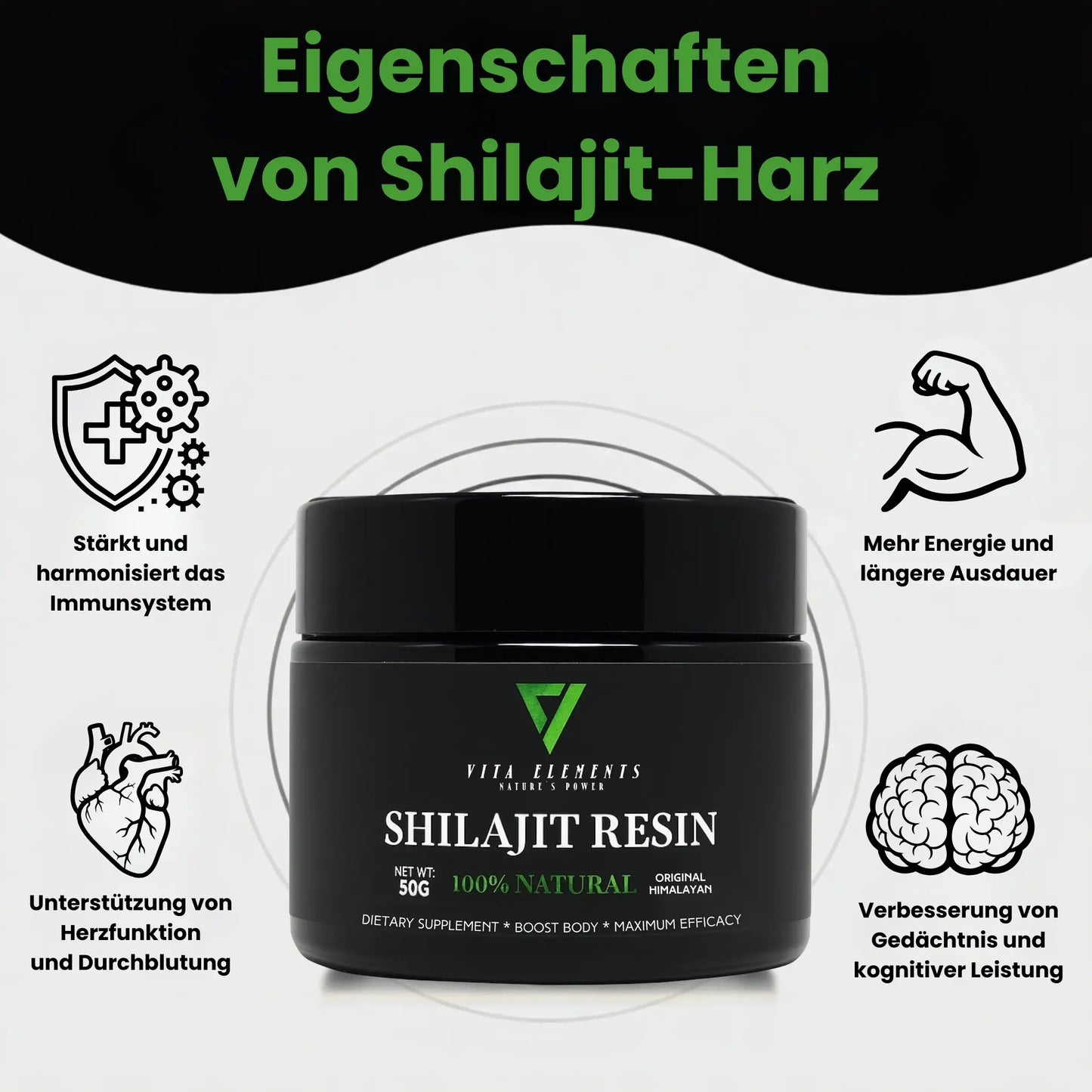 Original Resin Shilajit Himalaya Harz 100 % Rein Vegan Ohne Zusatzstoffe ESFA Laborgeprüft in Deutschland 50g
