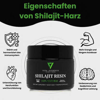 Original Resin Shilajit Himalaya Harz 100 % Rein Vegan Ohne Zusatzstoffe ESFA Laborgeprüft in Deutschland 50g