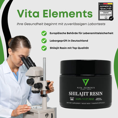 Original Resin Shilajit Himalaya Harz 100 % Rein Vegan Ohne Zusatzstoffe ESFA Laborgeprüft in Deutschland 50g