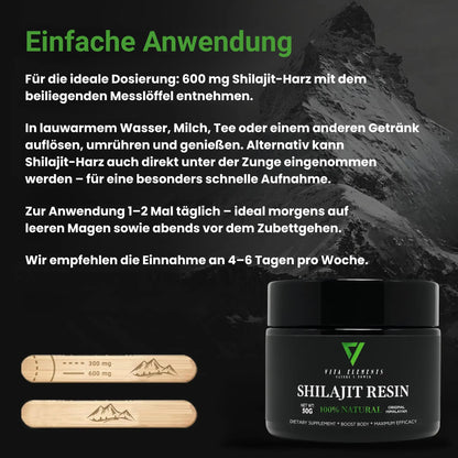 Original Resin Shilajit Himalaya Harz 100 % Rein Vegan Ohne Zusatzstoffe ESFA Laborgeprüft in Deutschland 50g