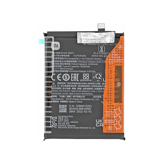 Auf diesem Produktbild wird der Xiaomi Akku BM4Y Li-Ion-Polymer 3.87 Volt 4520 mAh abgebildet.