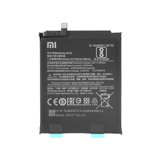 Auf diesem Produktbild wird der Xiaomi Akku BN35 Li-Ion 3.85 Volt 3200 mAh abgebildet.