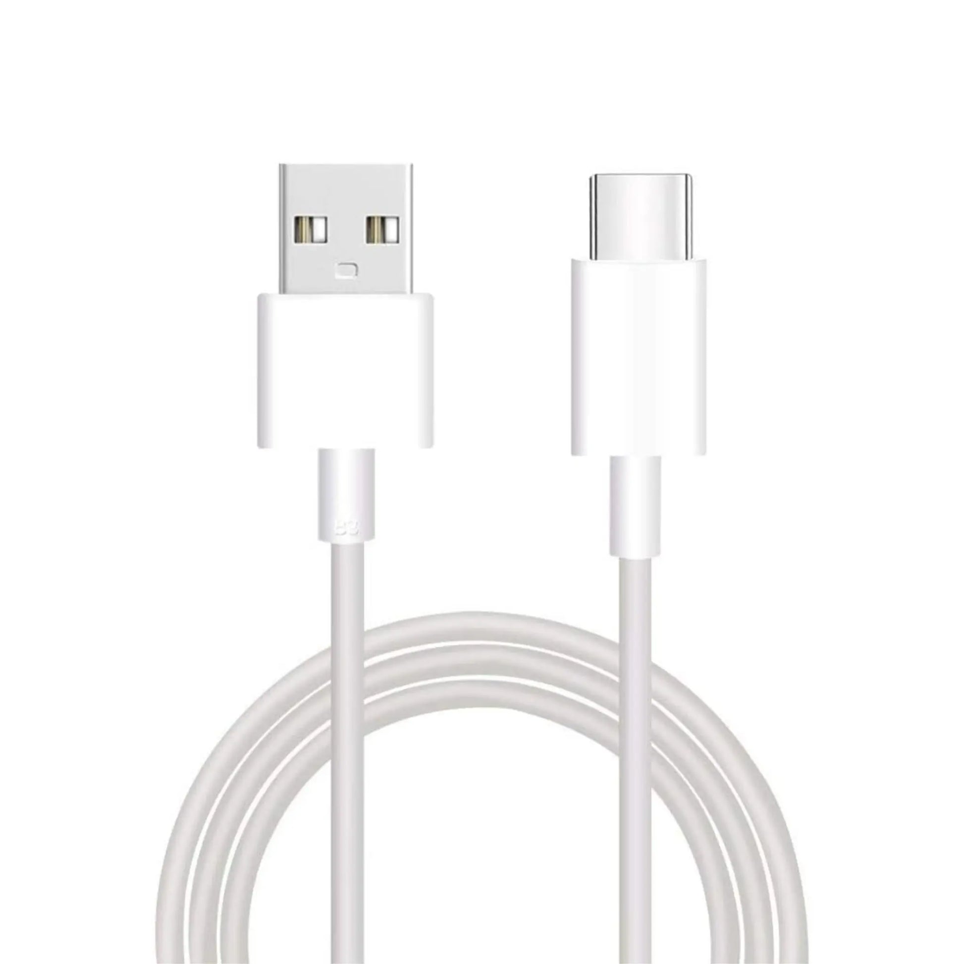 Das Bild zeigt das Xiaomi BHR4422GL Ladekabel USB-C in Weiß aus der Frontansicht.