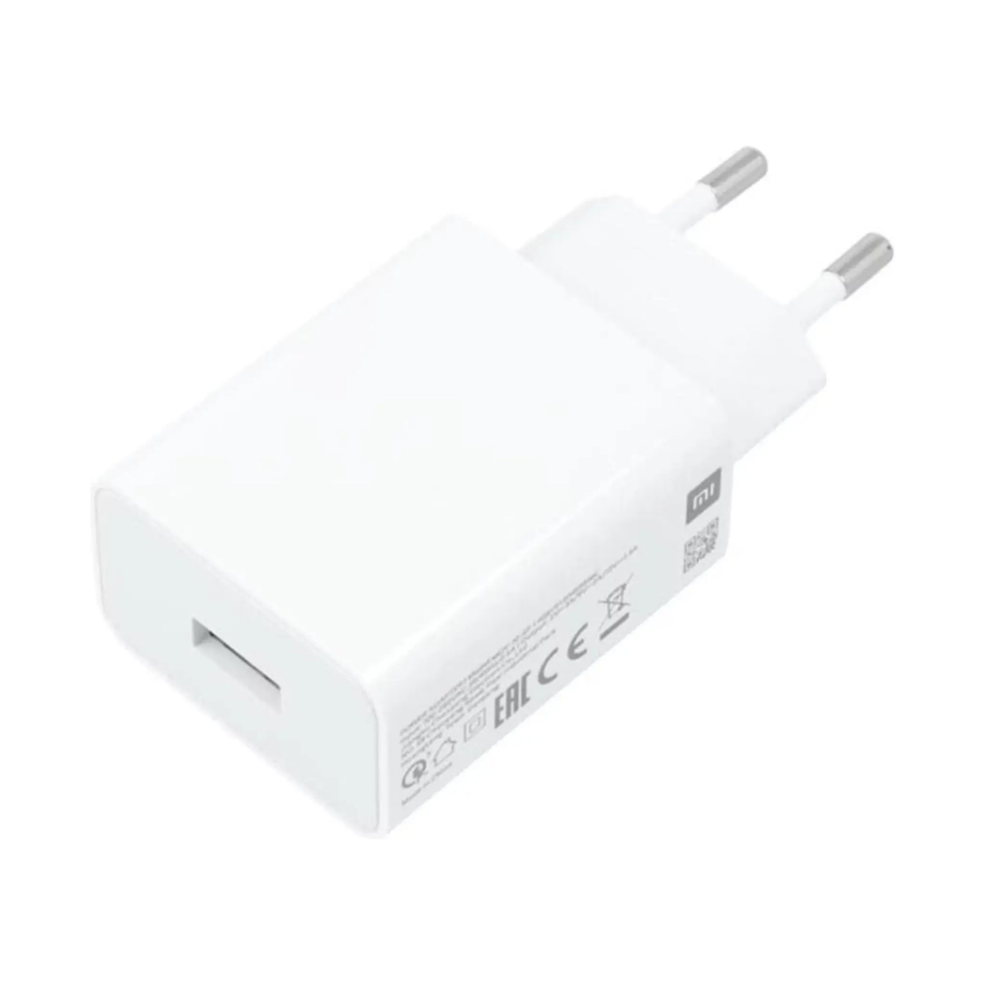 Das Bild zeigt das Xiaomi MDY-11 Ladegerät 22,5W in Weiß aus der Schrägansicht.