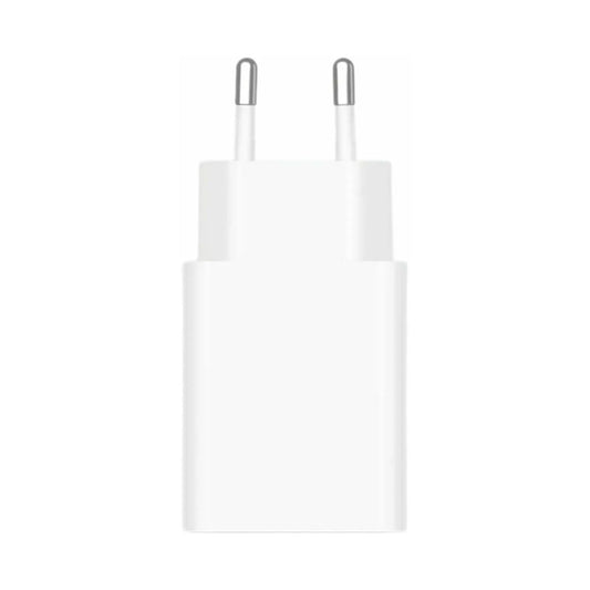 Das Bild zeigt das Xiaomi MDY-11 Ladegerät 22,5W in Weiß aus der Frontansicht. 