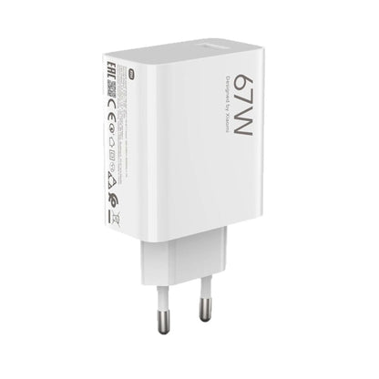 Das Bild zeigt das Xiaomi MDY-12 Ladegerät 67W in der Schrägansicht.