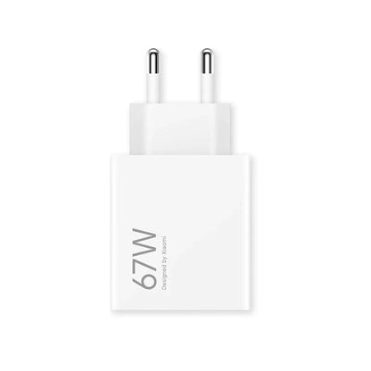 Das Bild zeigt das Xiaomi MDY-12 Ladegerät 67W in der Frontansicht.